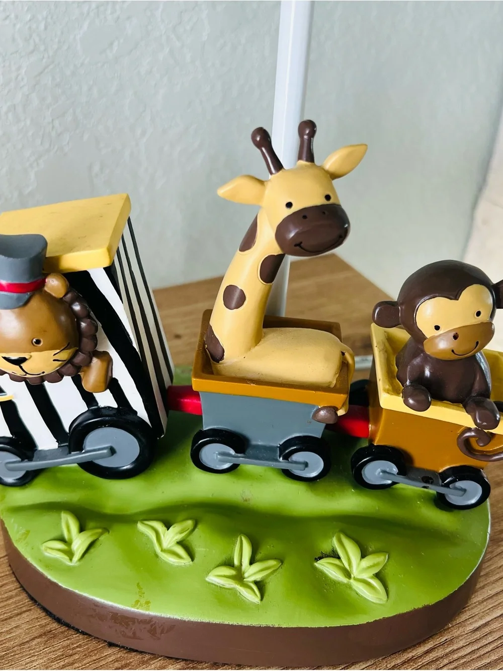 Target Kids Animal Train Table Lamp in Light Blue and Multi